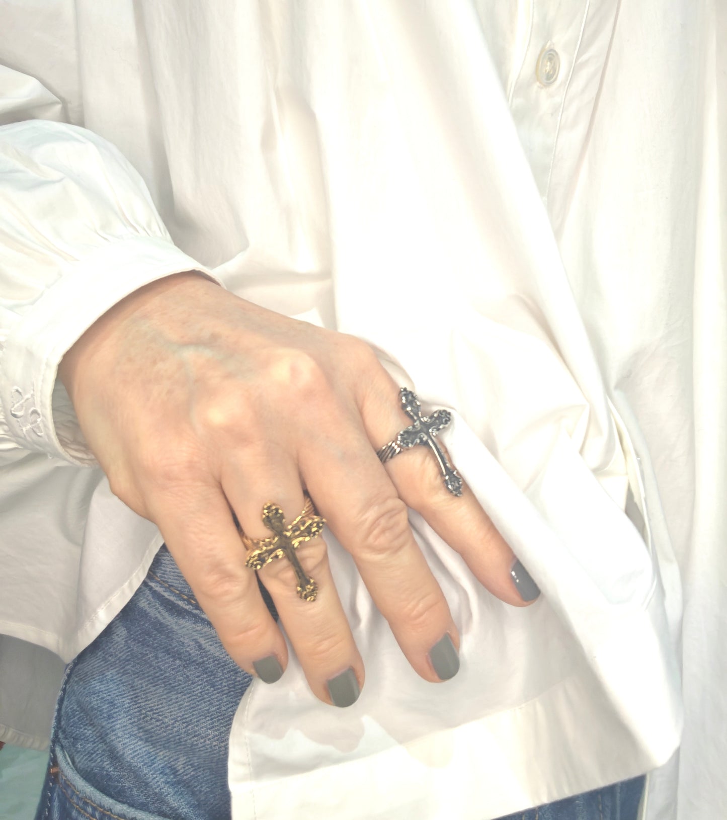 BAGUE INRI en argenté
