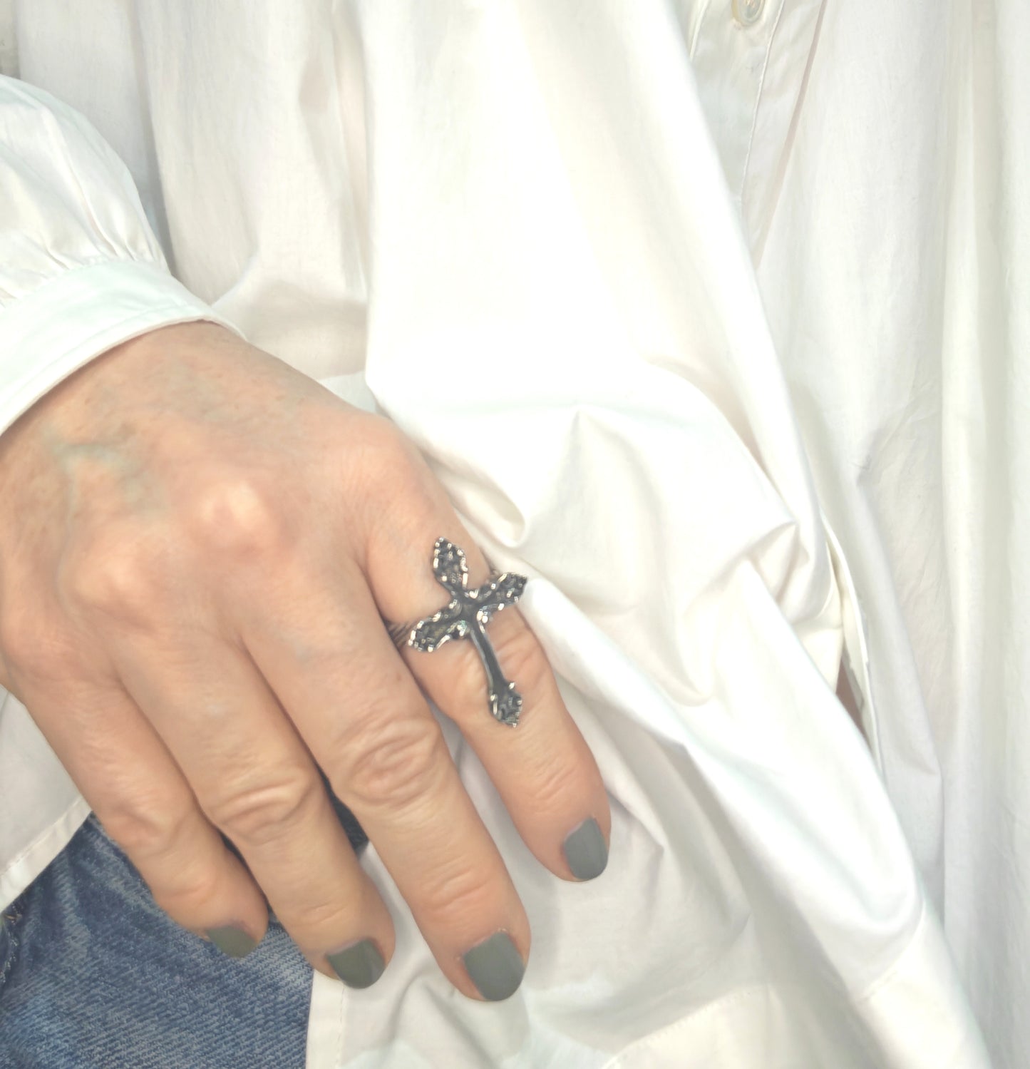 BAGUE INRI en argenté