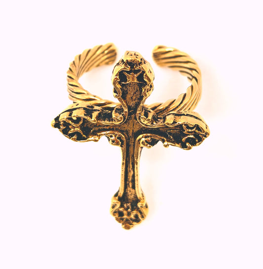 BAGUE  INRI  en doré